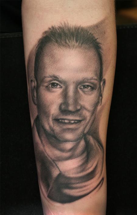 Ryan Mullins - Black and Grey Portrait Tattoo